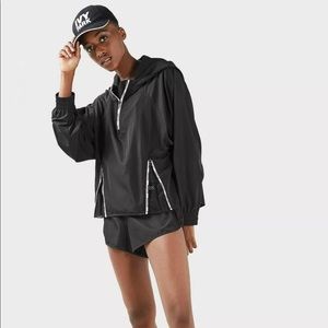 Ivy Park Beyoncé Windbreaker Hooded Jacket Oversized XXS Slouchy Zip Up Mesh